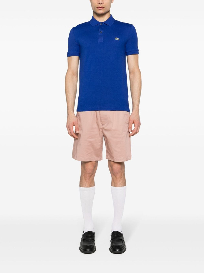 LACOSTE logo-patch cotton polo shirt outlook