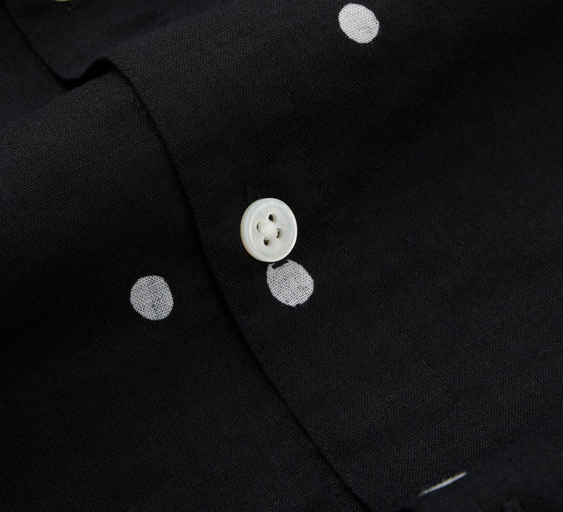 Vacation Shirt - Black Polka Dot - 4