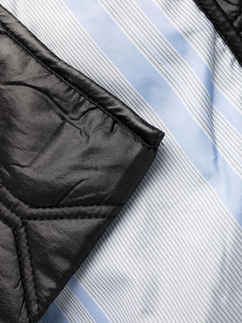 diamond-quilted zip-up raincoat - 7
