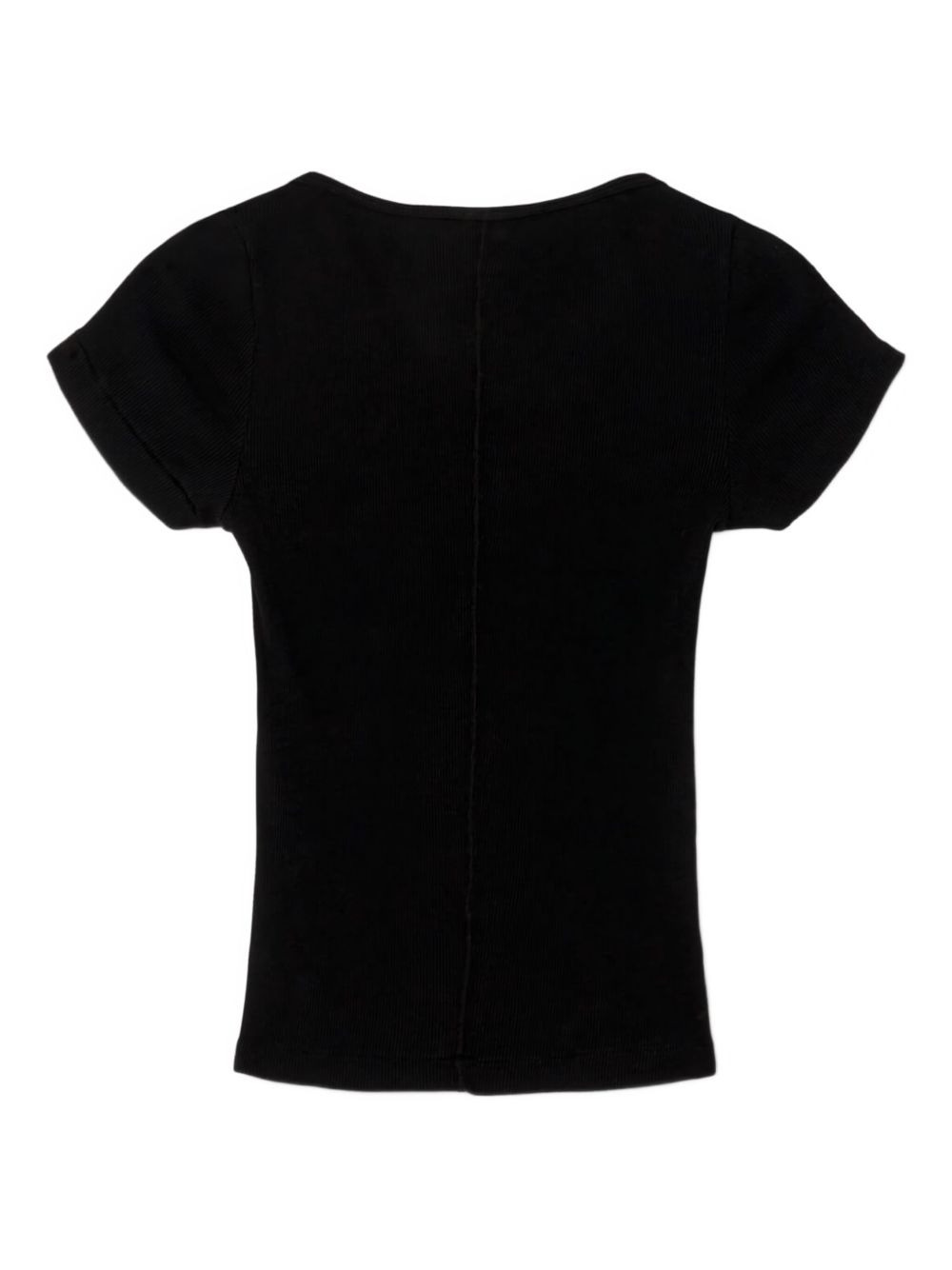 ribbed round-neck tee - 2