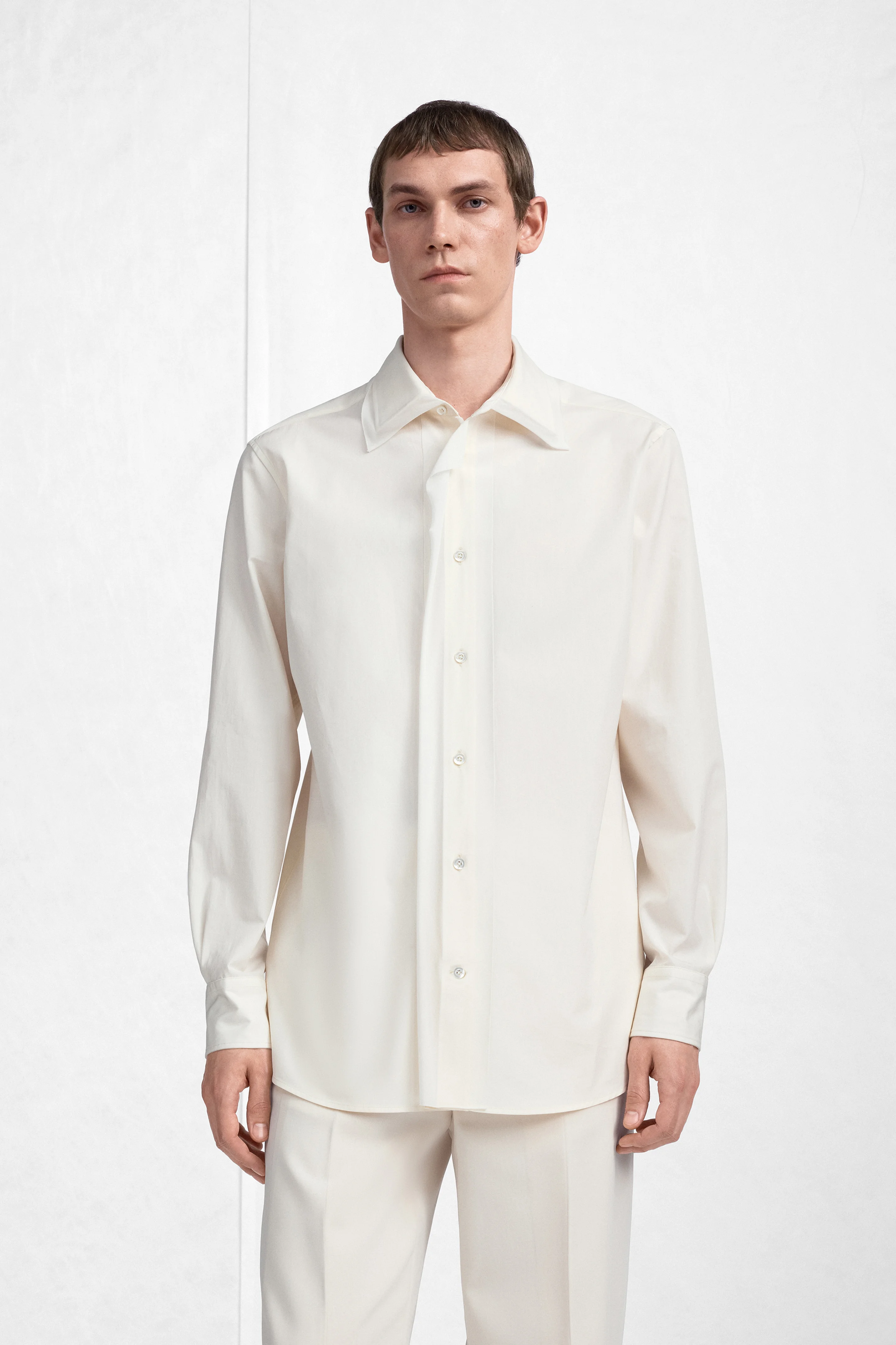 Fusion Velvet Placket Cotton Shirt - 1