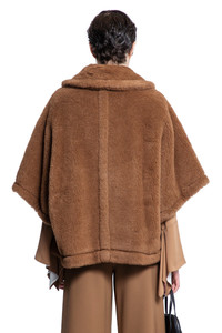 コート Max Mara TENEBRE4 CLASSIC TEDDY CAPE (2514731161600 006) Tenebre alpaca, cashmere and silk teddy cape in beige - Max