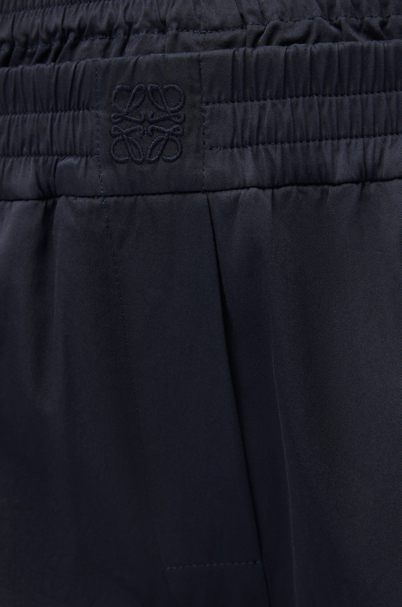 Cropped trousers in cotton and silk 5