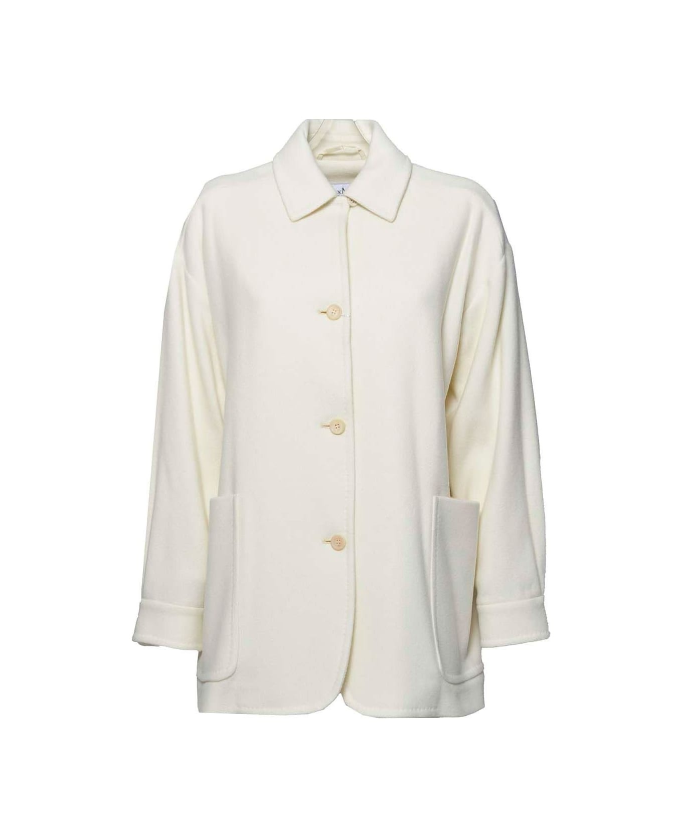 Single-breasted Straight Hem Coat - 1