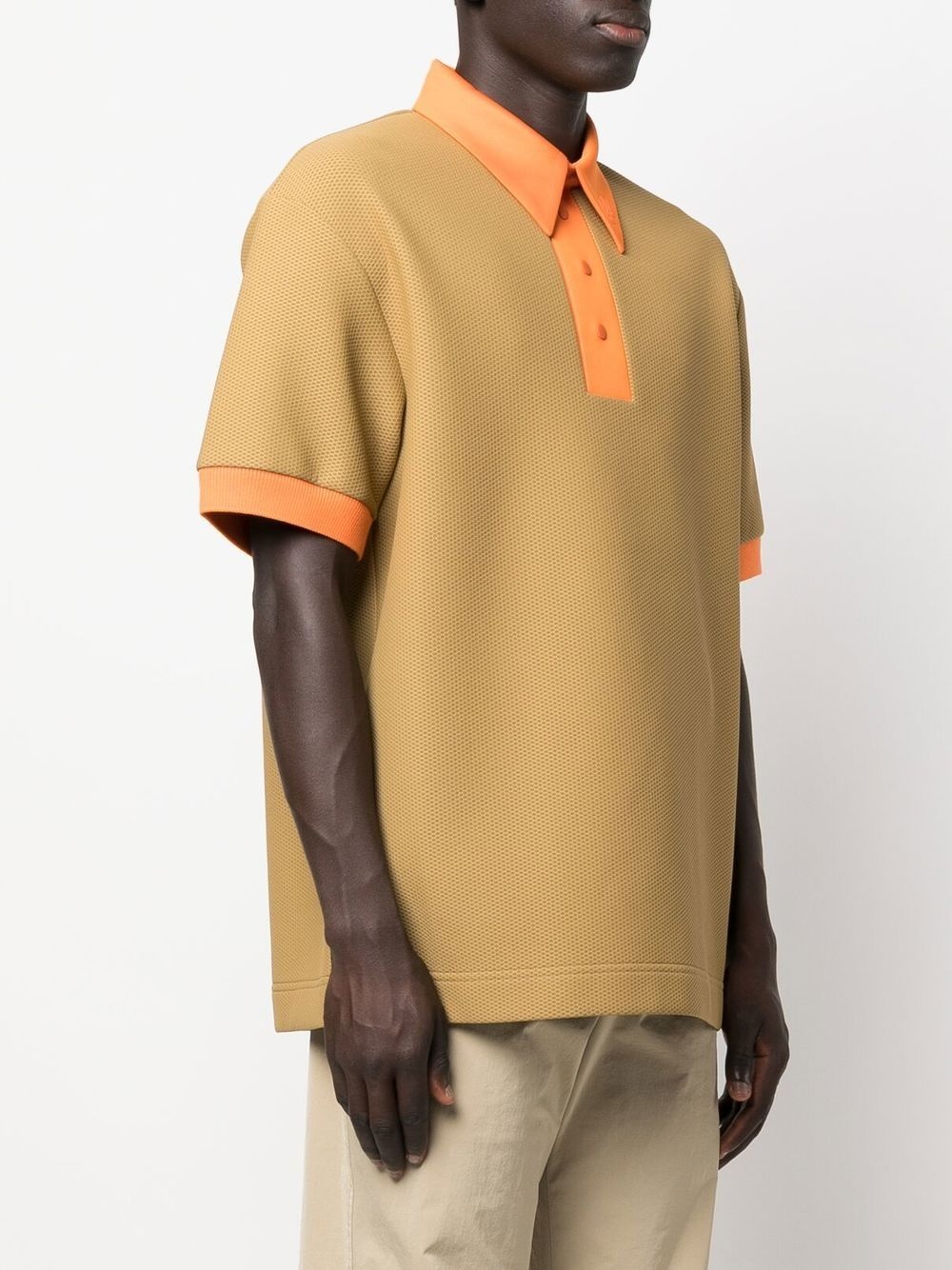 mesh panelled polo shirt - 4