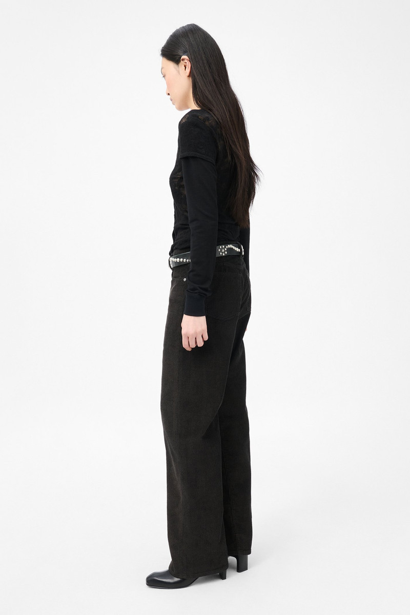 Treble Cut Dark Brown Twill Cord 4