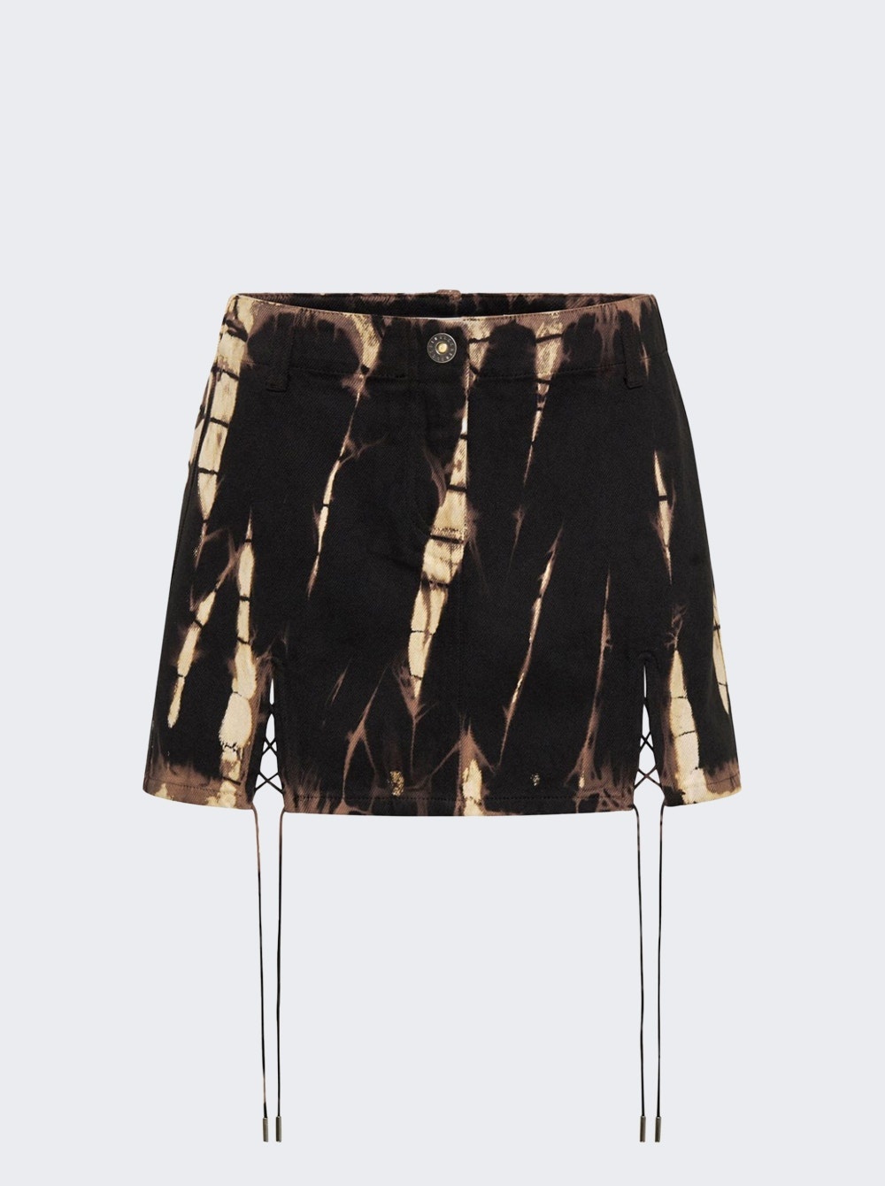 Denim V-Wire Mini Skirt Black - 1