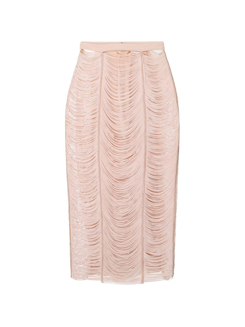 fringe textured midi skirt 1