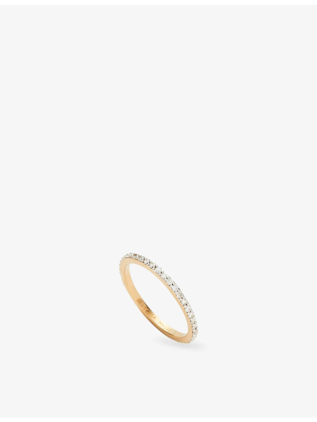 Slim Eternity 9ct Yellow Gold and 0.26ct Diamond Ring - 1