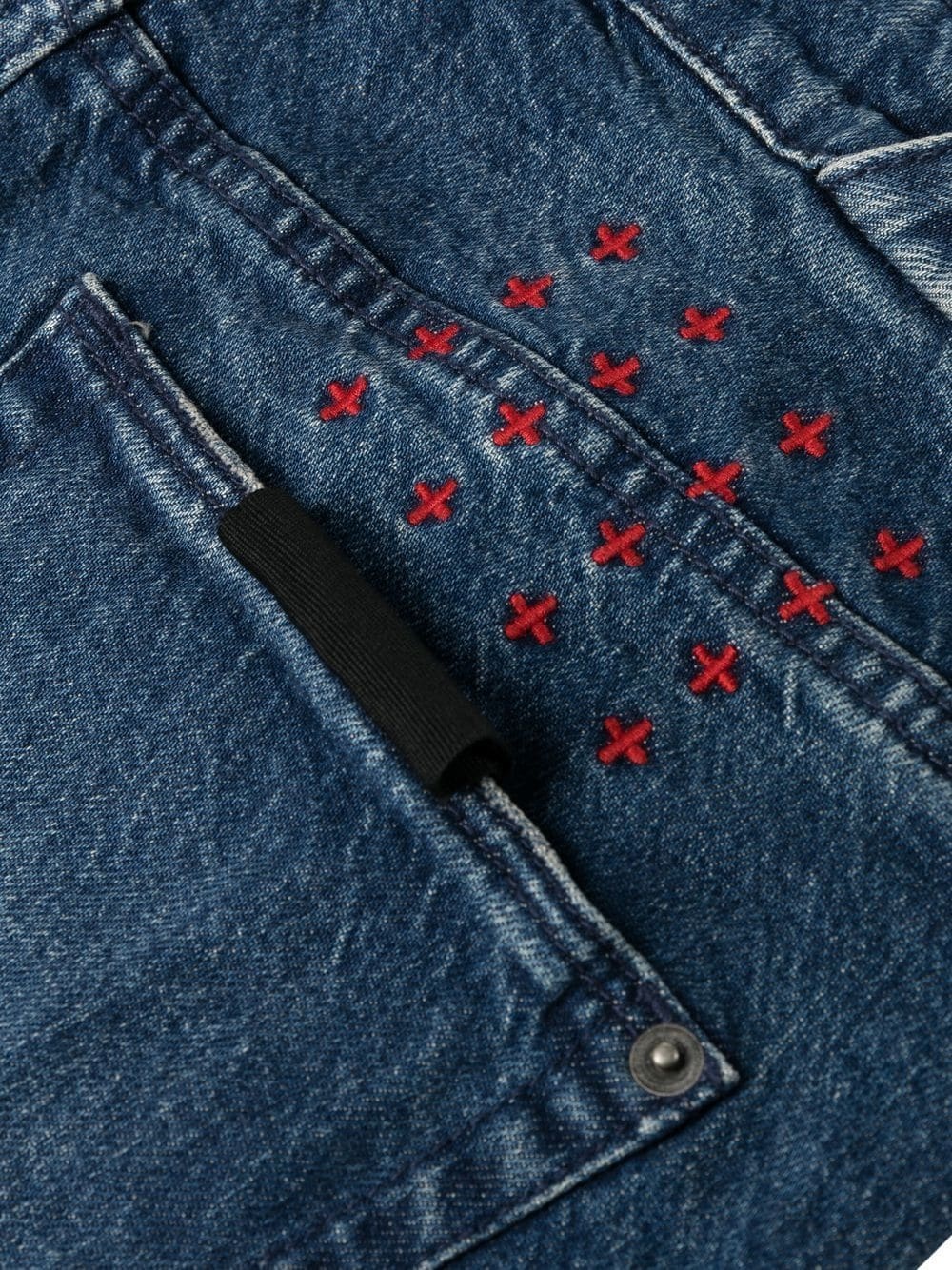 stonewashed skinny jeans - 6