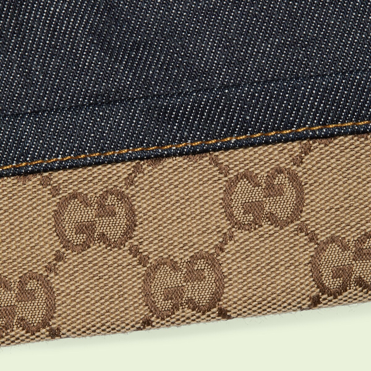 Denim shorts with GG - 5