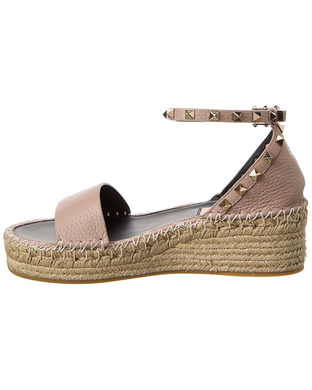 Valentino Rockstud 55 Grainy Leather Platform Sandal - 2