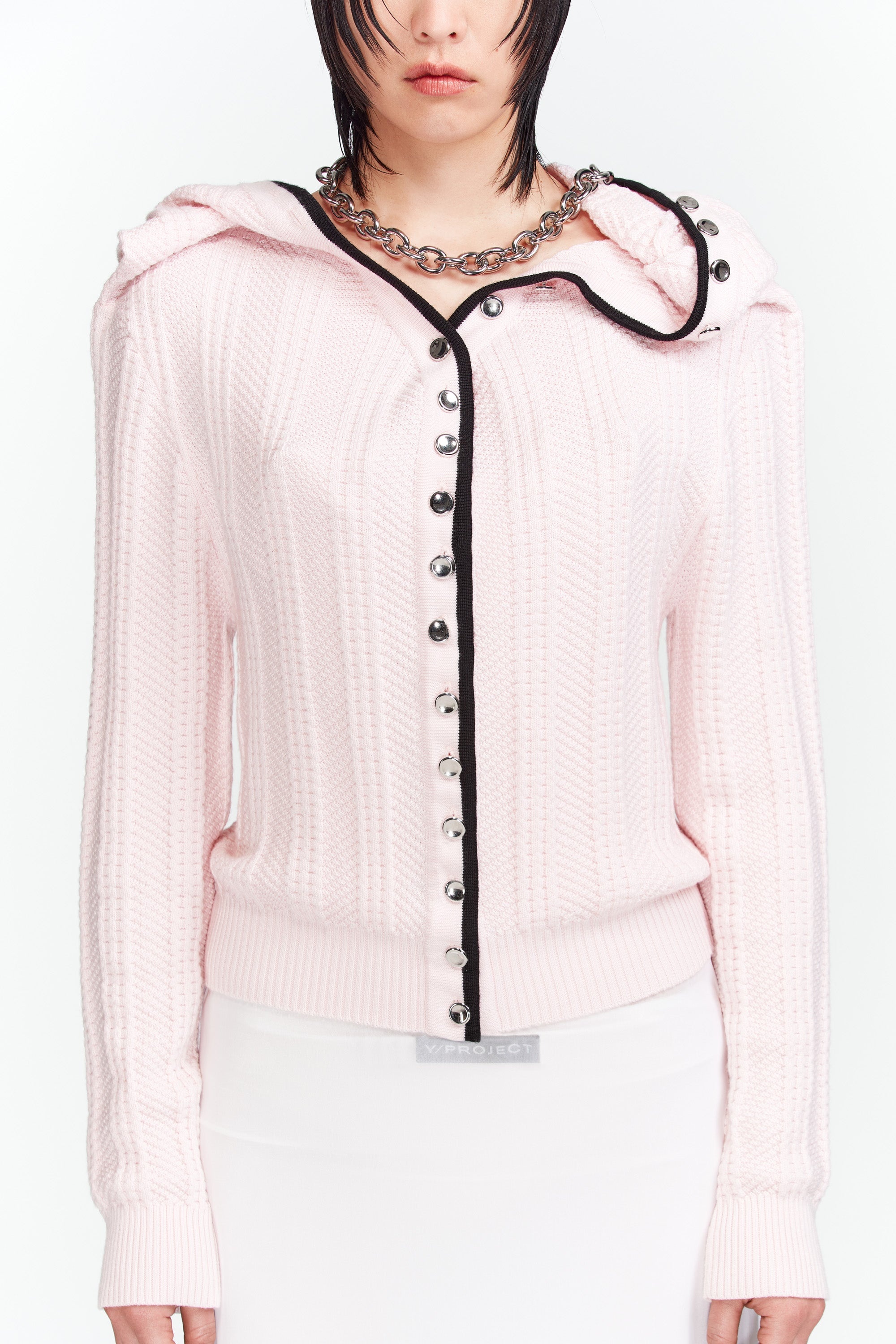 Ruffle Necklace Cardigan - 3