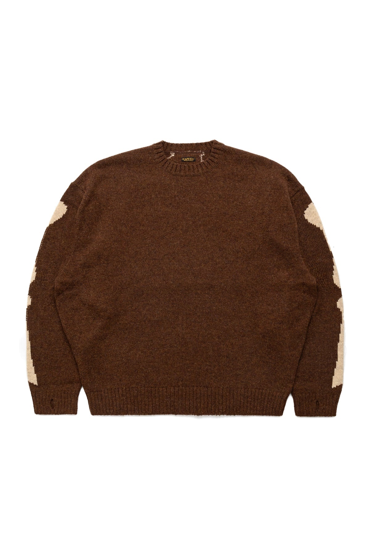 5G Wool BONE Crew Sweater - Brown - 3