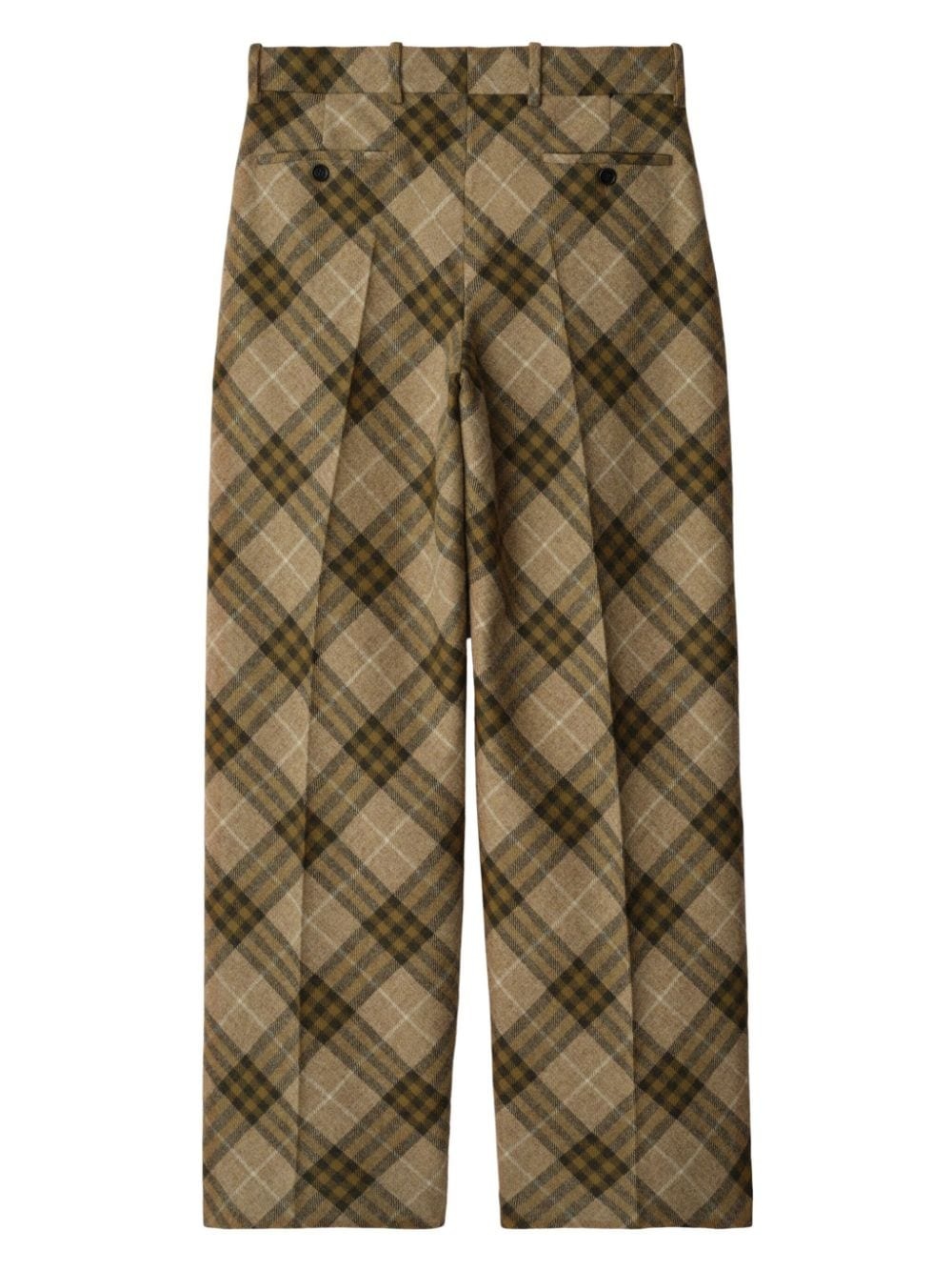 pleated checkered tailored trousers - 2