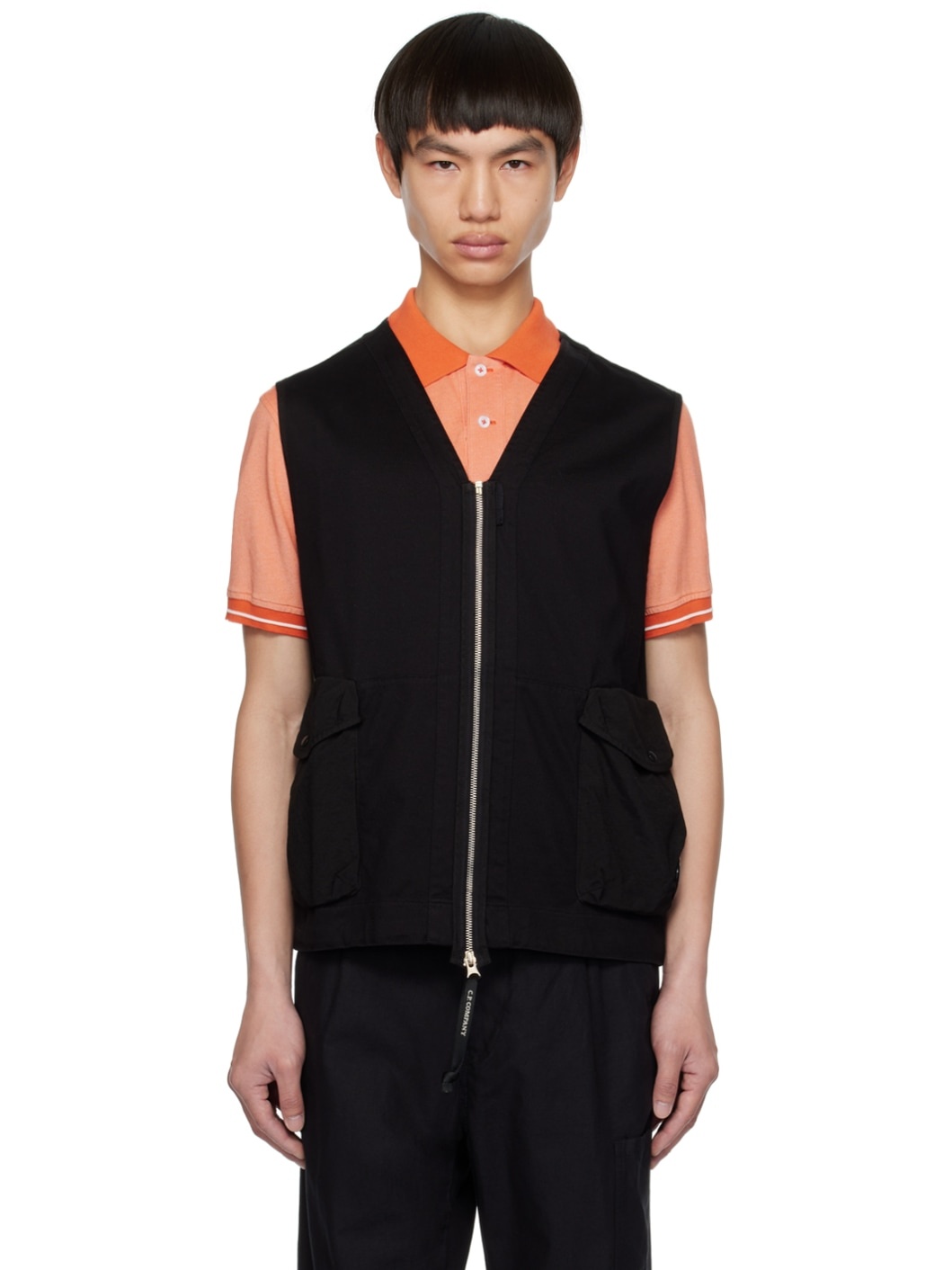 Black Zip Vest - 1