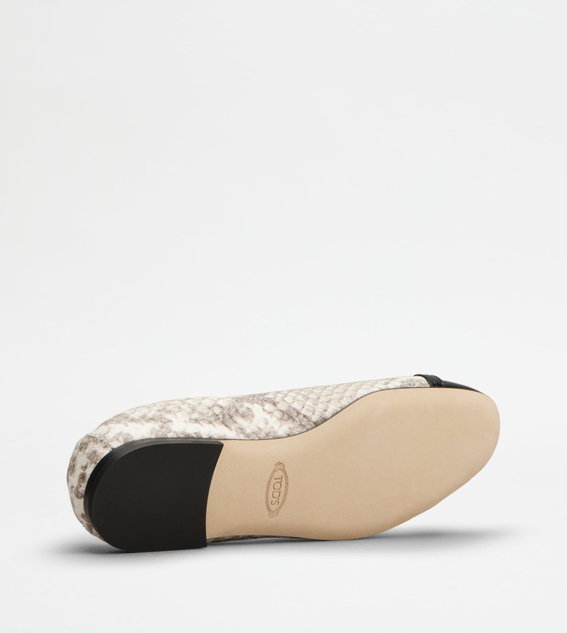 BALLERINAS IN LEATHER - GREY, BLACK, OFF WHITE 4