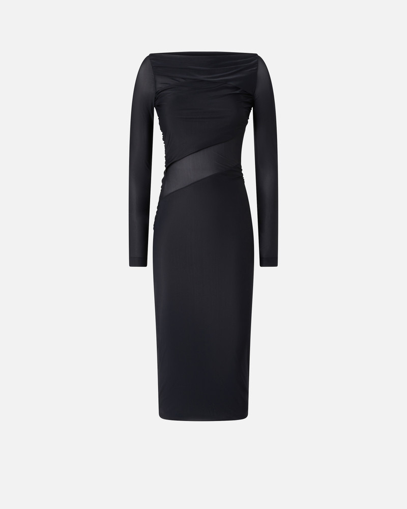 SLIM-FITTING CALF-LENGTH JERSEY DRESS 1