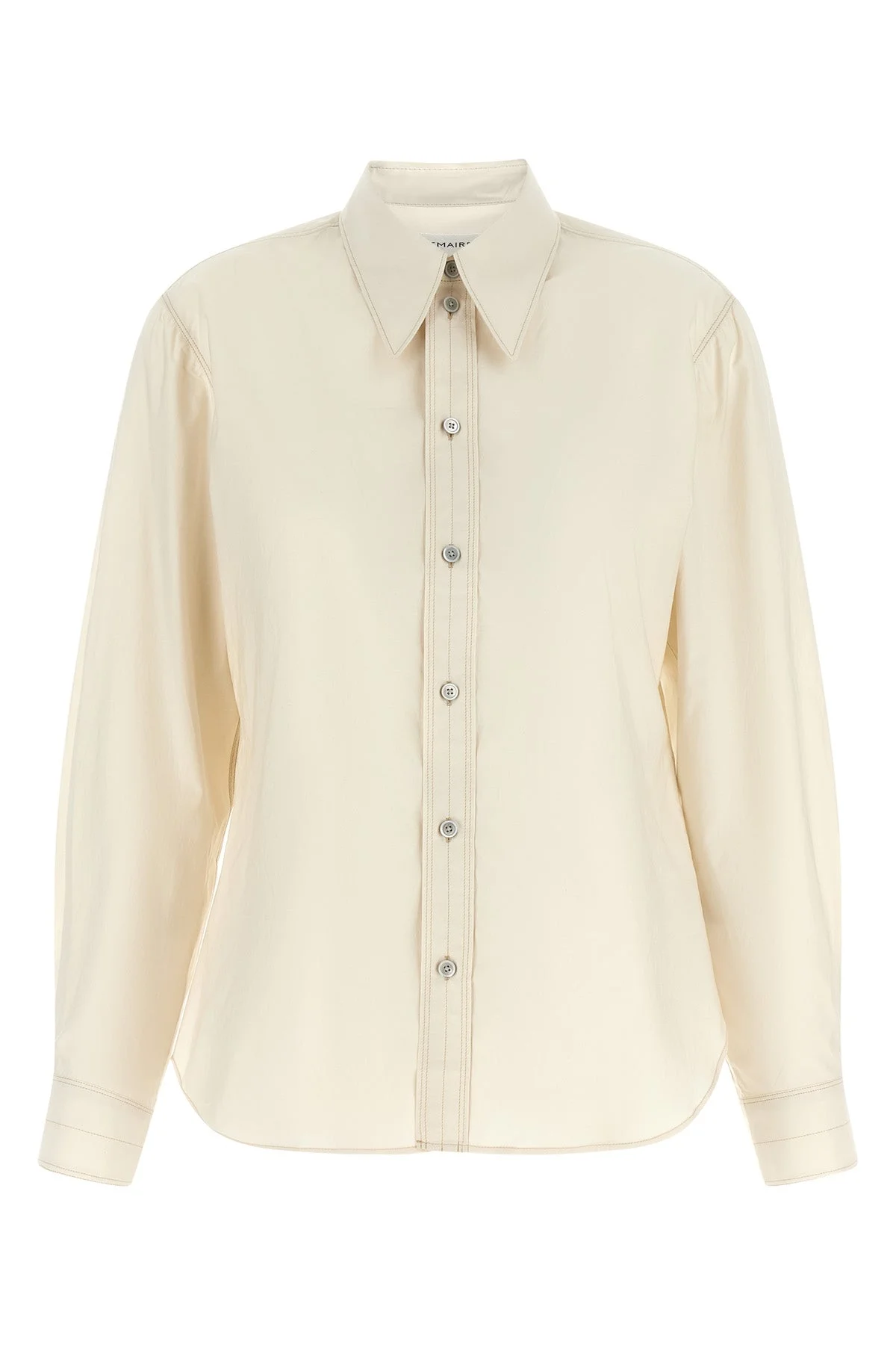 Shirt Pointed Collar Contrast Stitching - 1