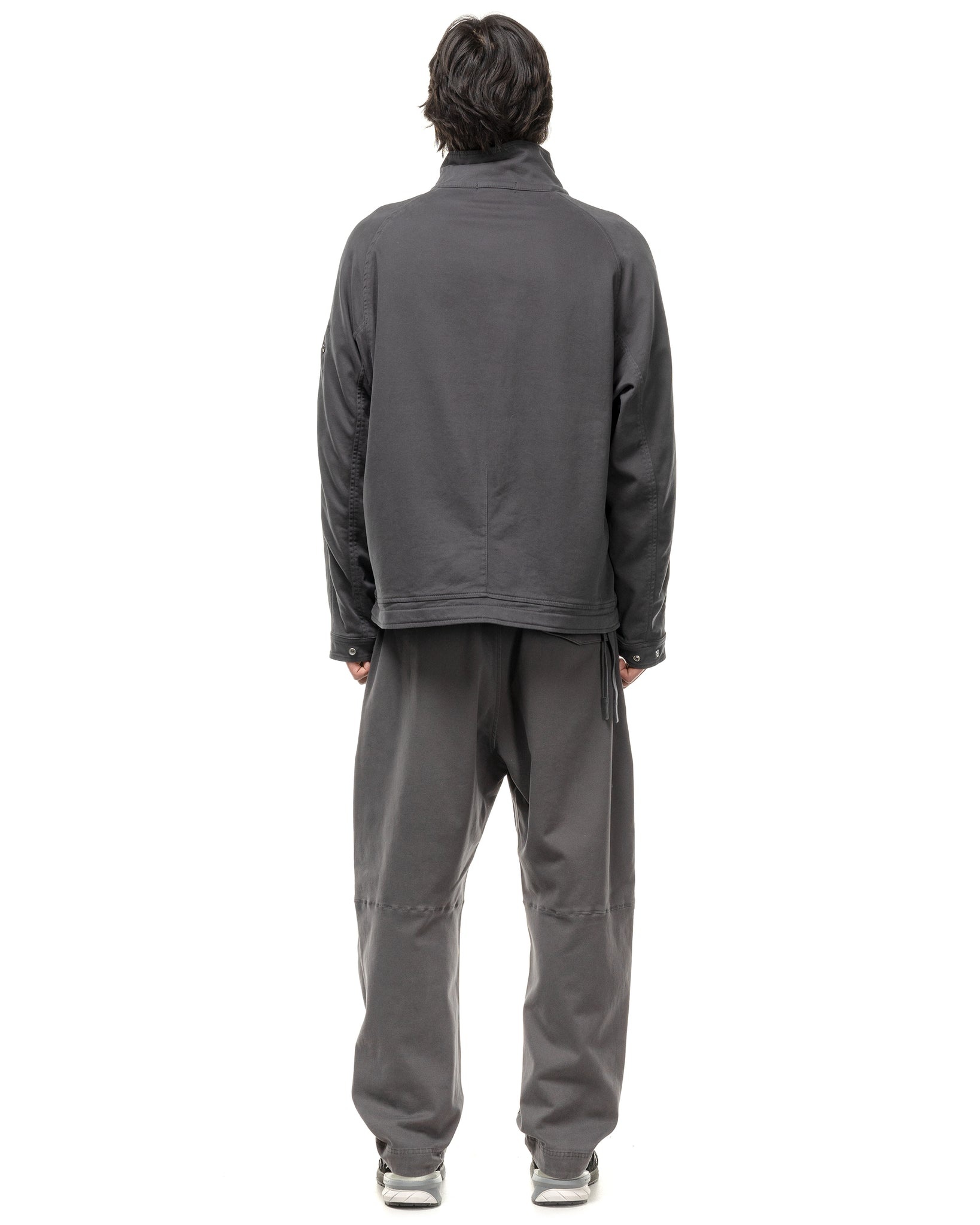 FUNNEL COLLAR OVERSHIRT BLUE GRAY - 4
