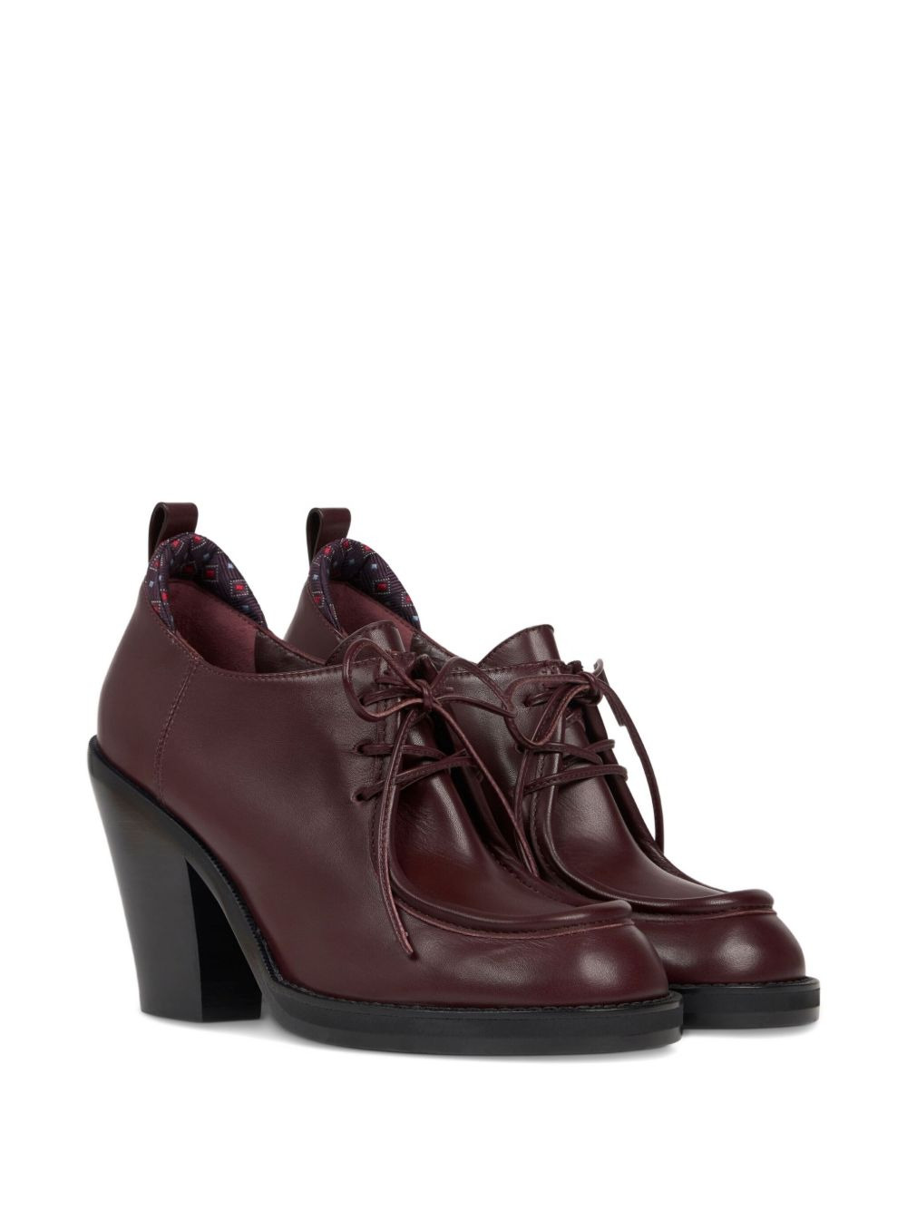 75mm lace-up texan-heel pumps - 2
