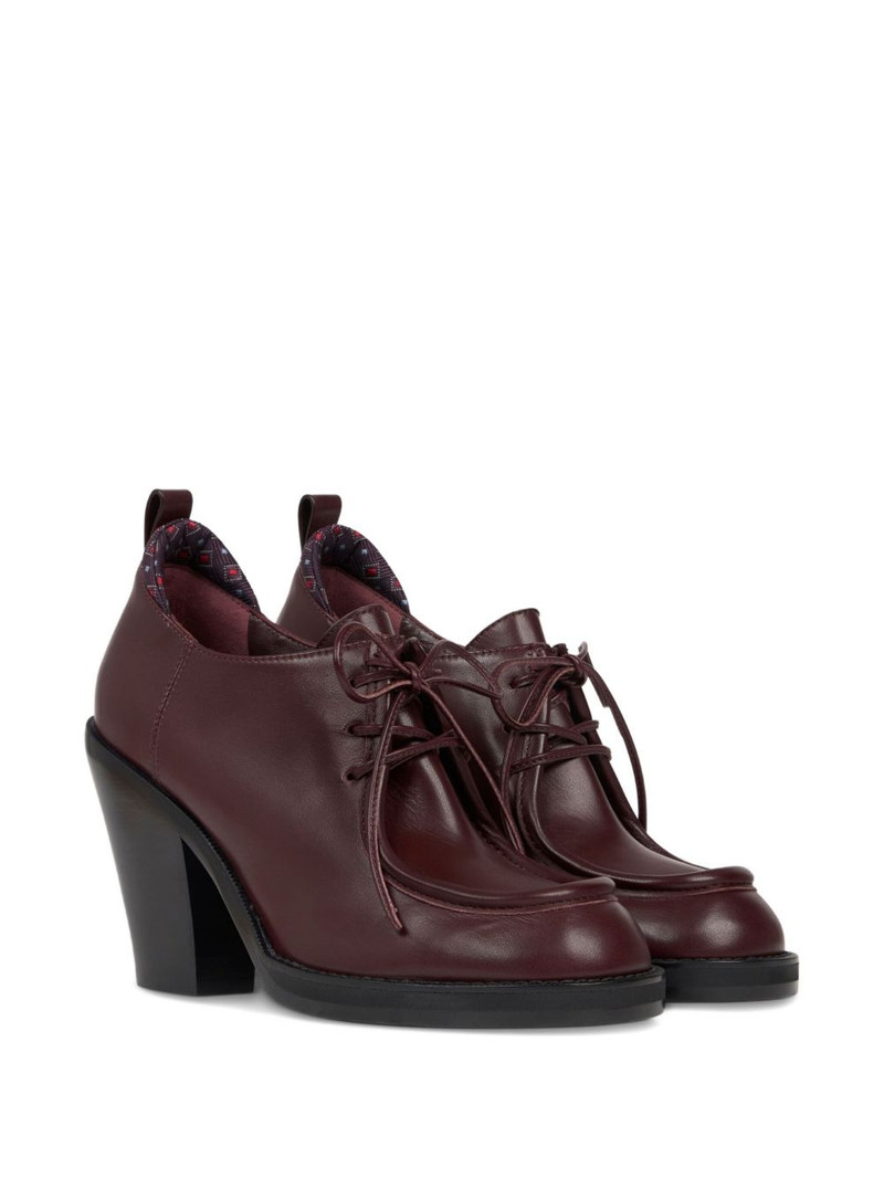 Etro 75mm lace-up texan-heel pumps outlook