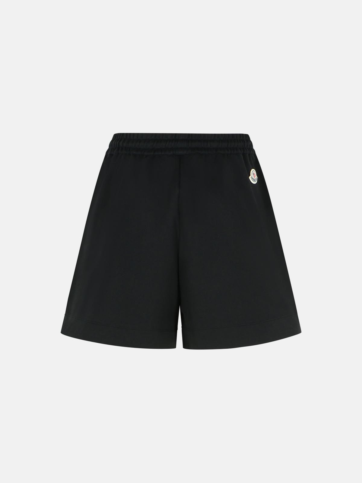 BLACK COTTON SHORTS - 3