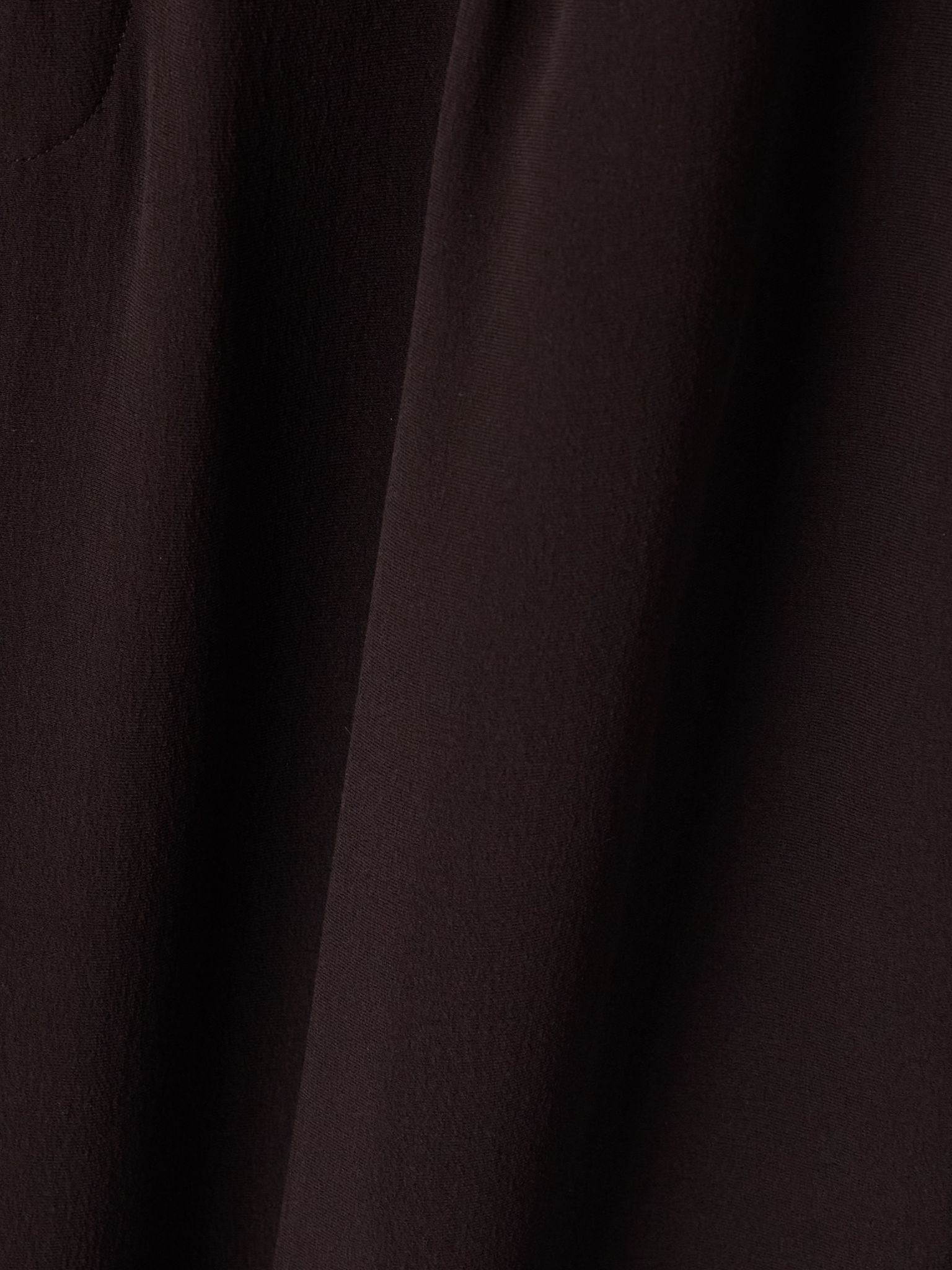 Silk-georgette straight-leg pants Dark brown - 6