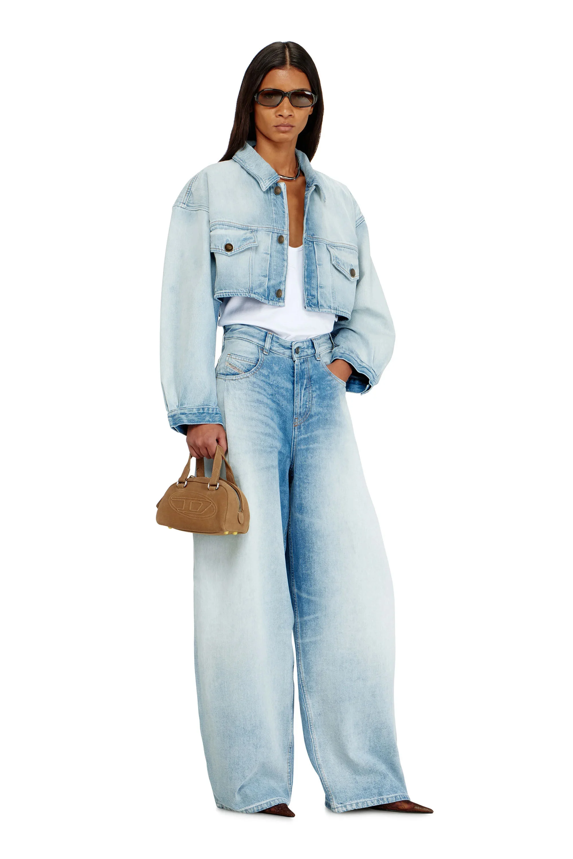 OVERSIZED CROPPED TRUCKER JACKET - 1