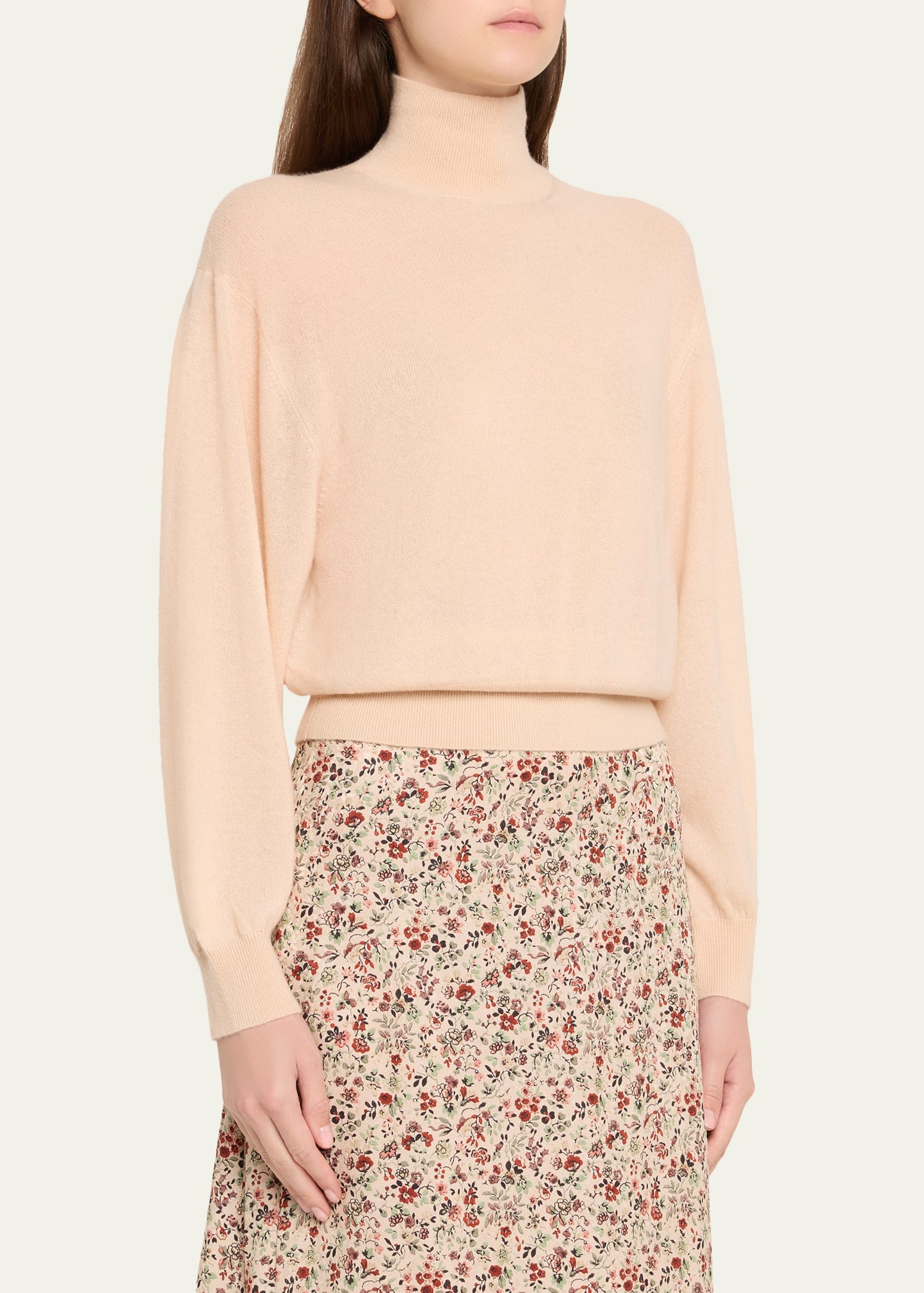 Camino Cashmere-Silk Turtleneck Sweater - 4