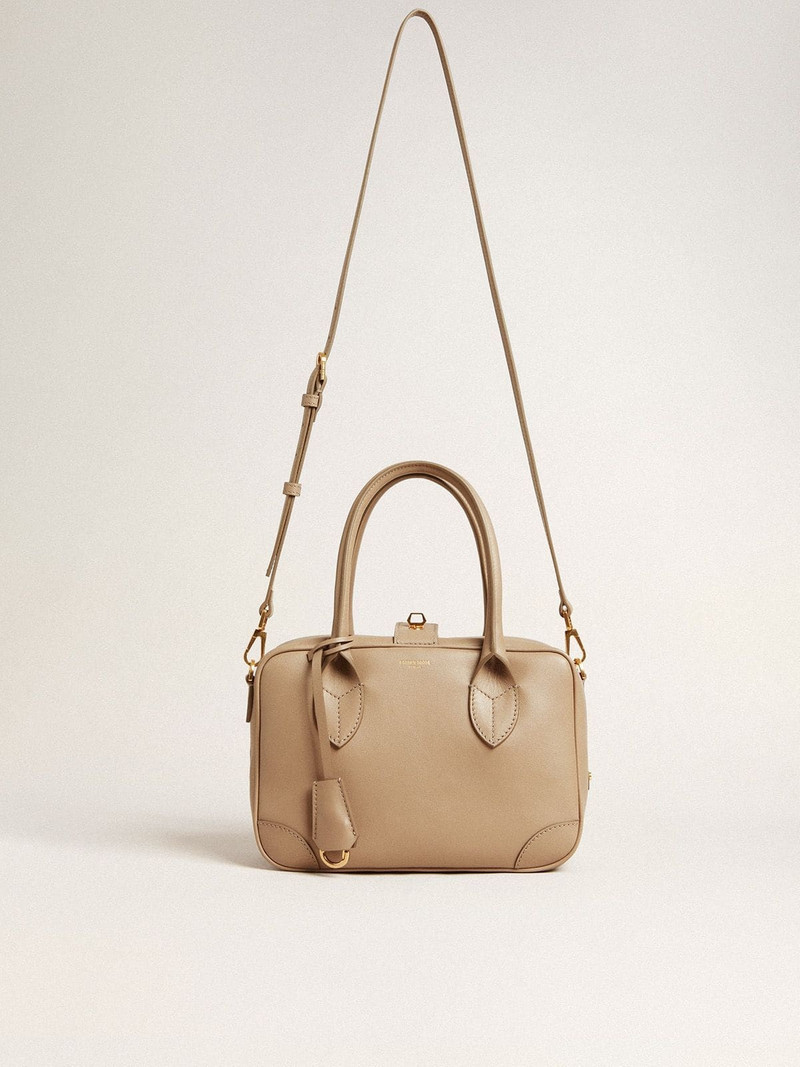 Golden Goose Vita Bag in beige leather with gold details outlook