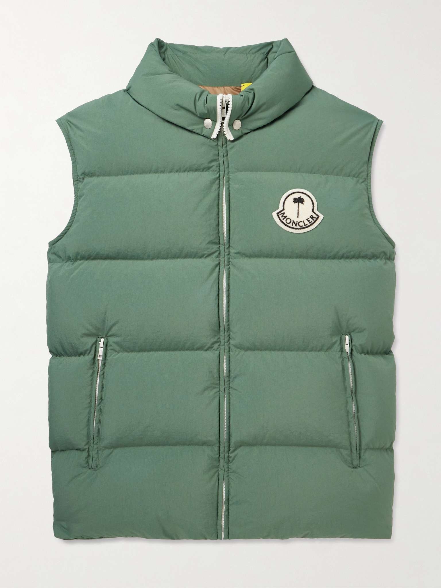 + Palm Angels Rodmar Logo-Appliquéd Quilted Shell Down Gilet - 1