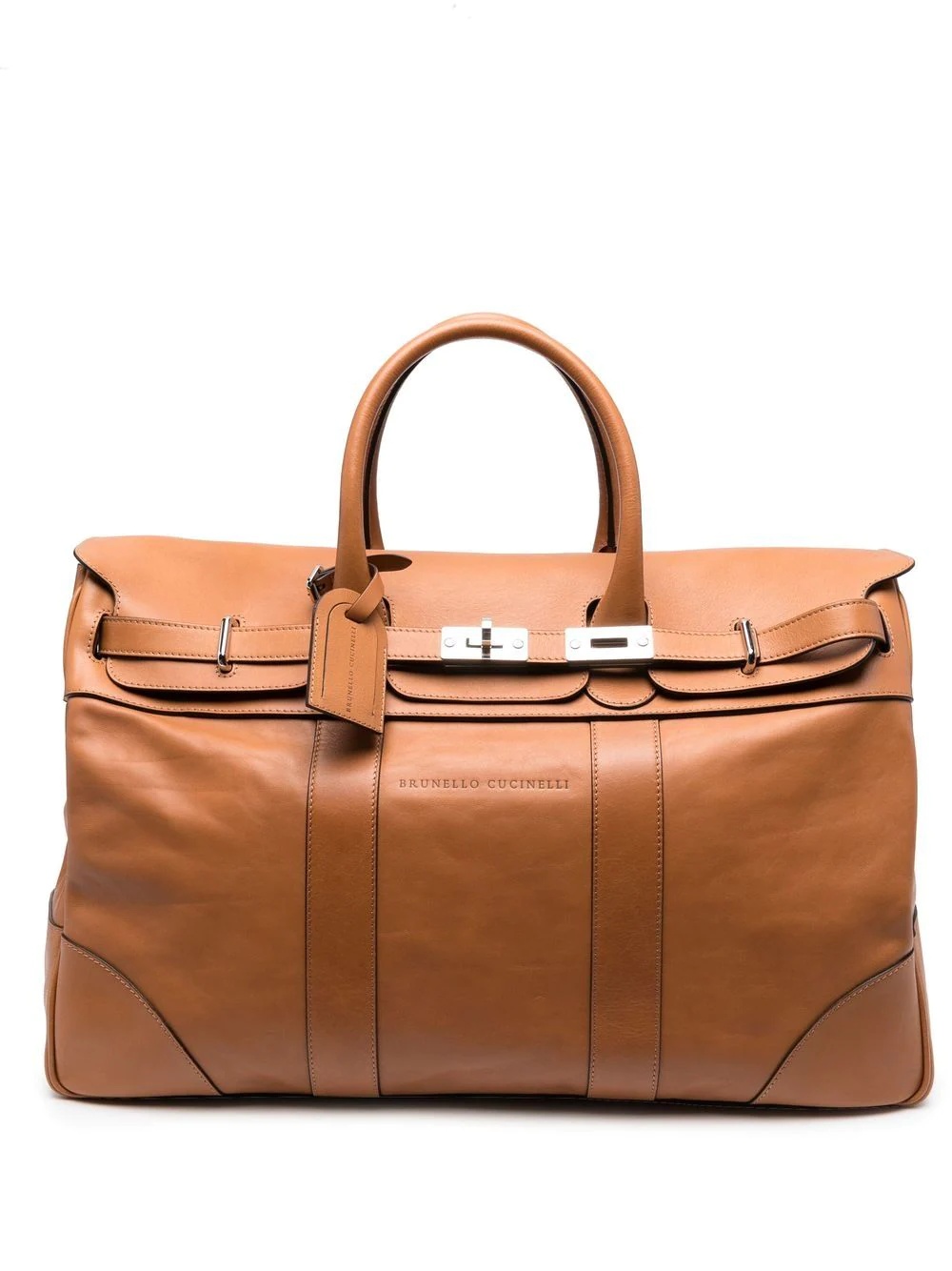 logo-stamp leather holdall - 1