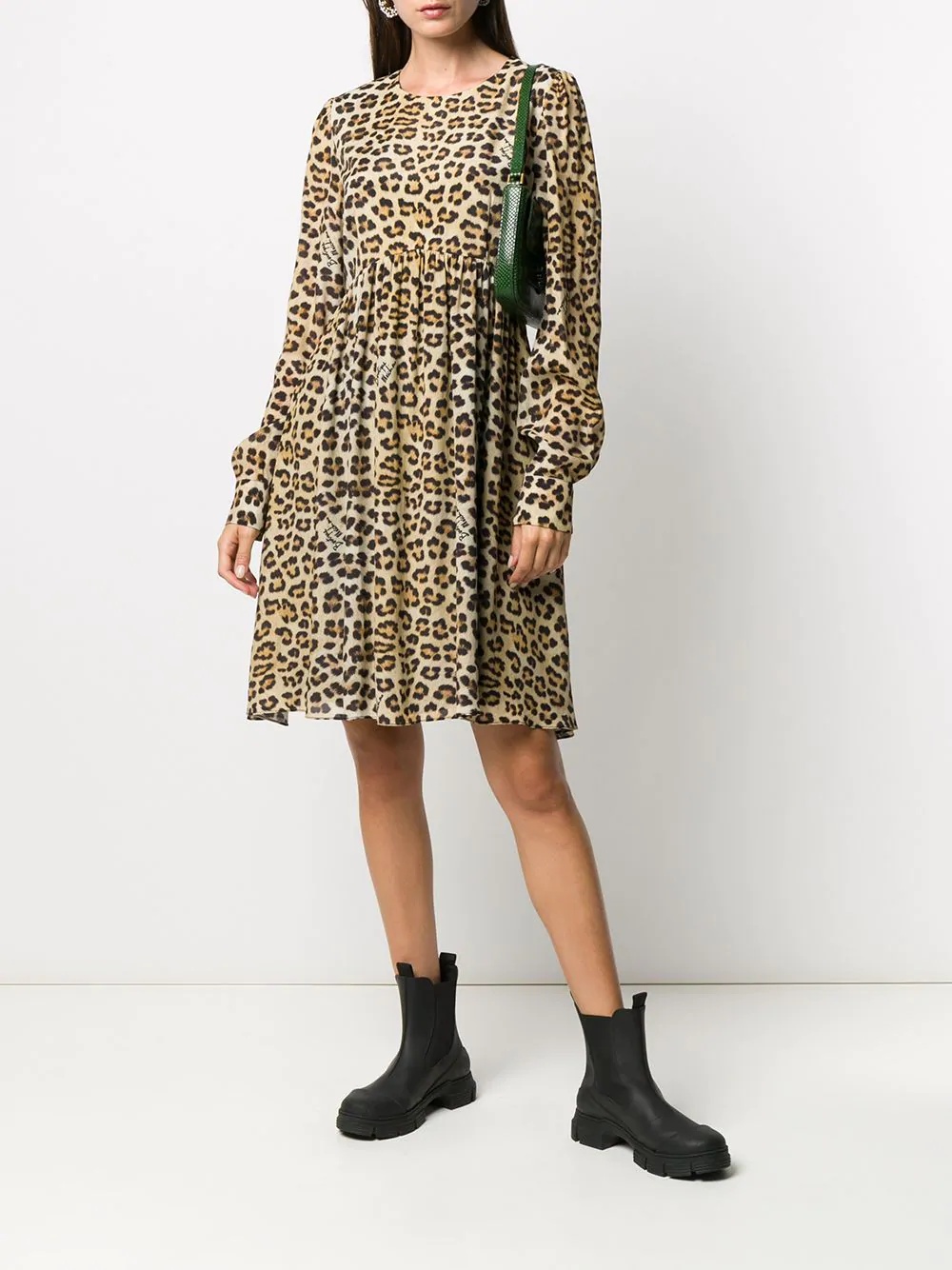 leopard-print tunic dress  - 2