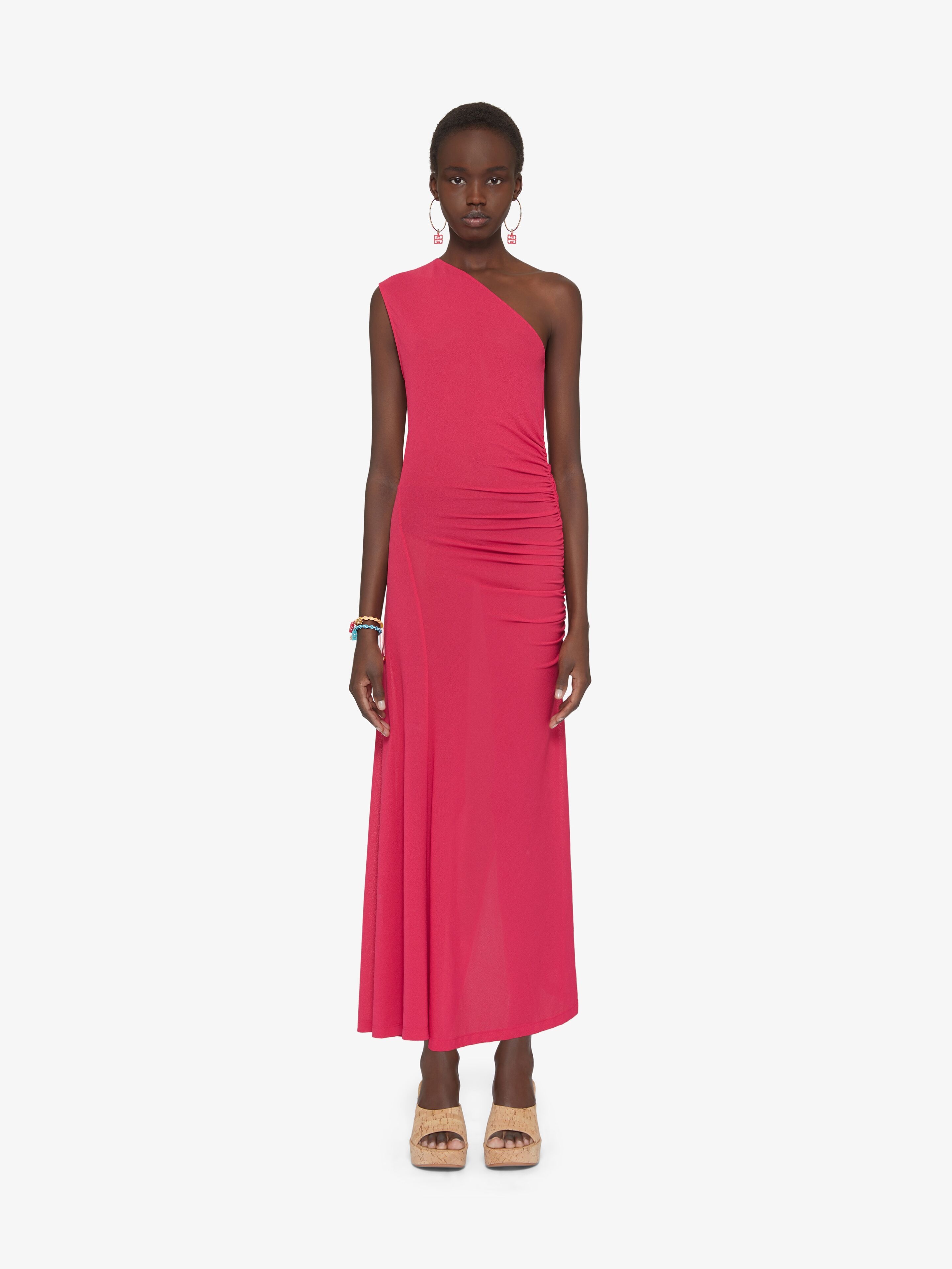 ASYMMETRIC DRAPED DRESS IN CREPE JERSEY - 2
