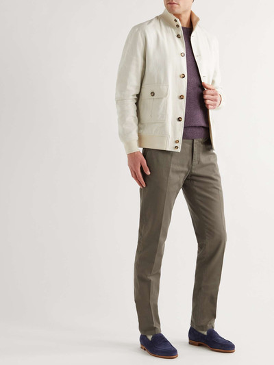 Canali Slim-Fit Tapered Stretch Cotton-Twill Chinos outlook