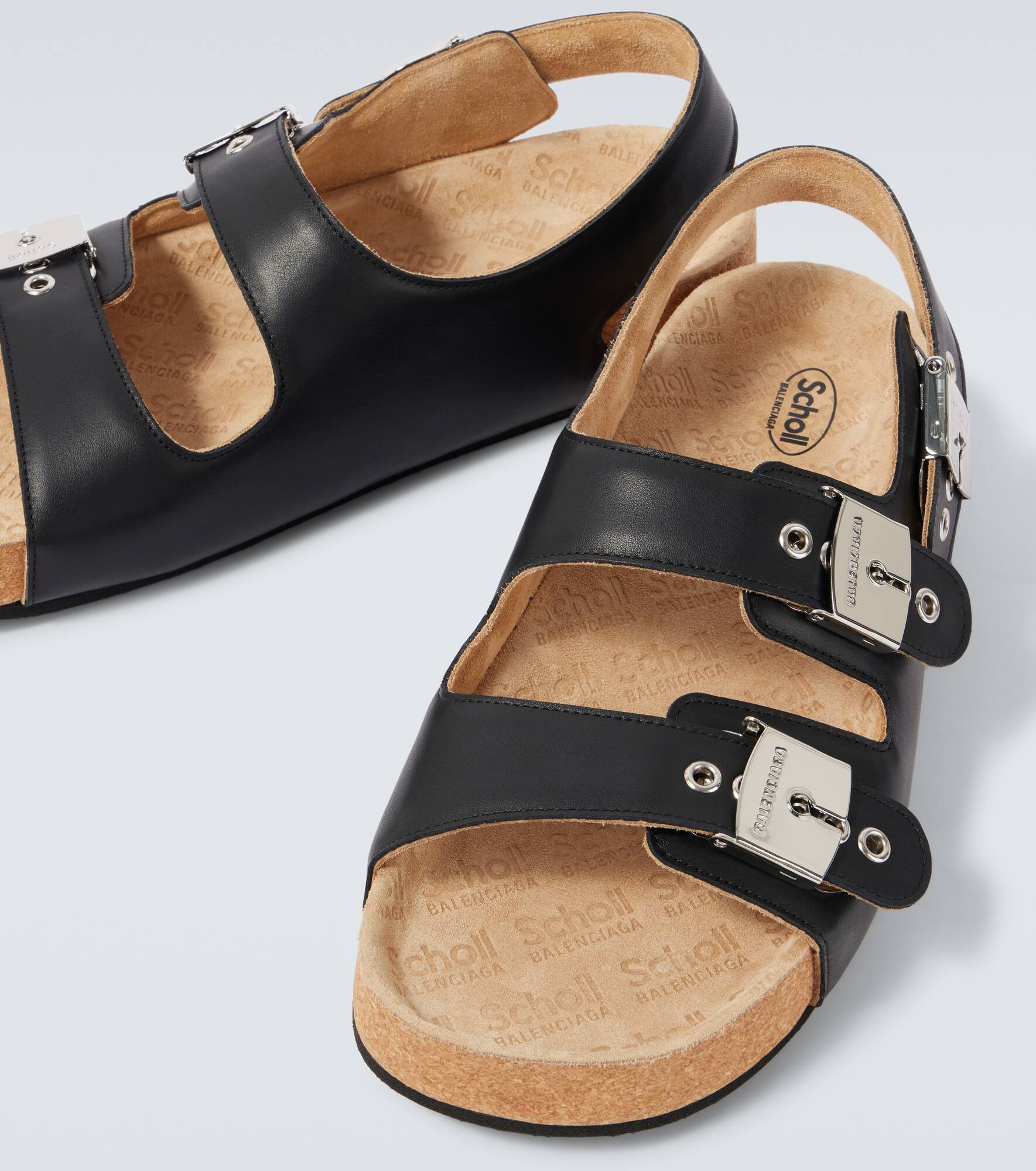 x Scholl leather sandals - 3