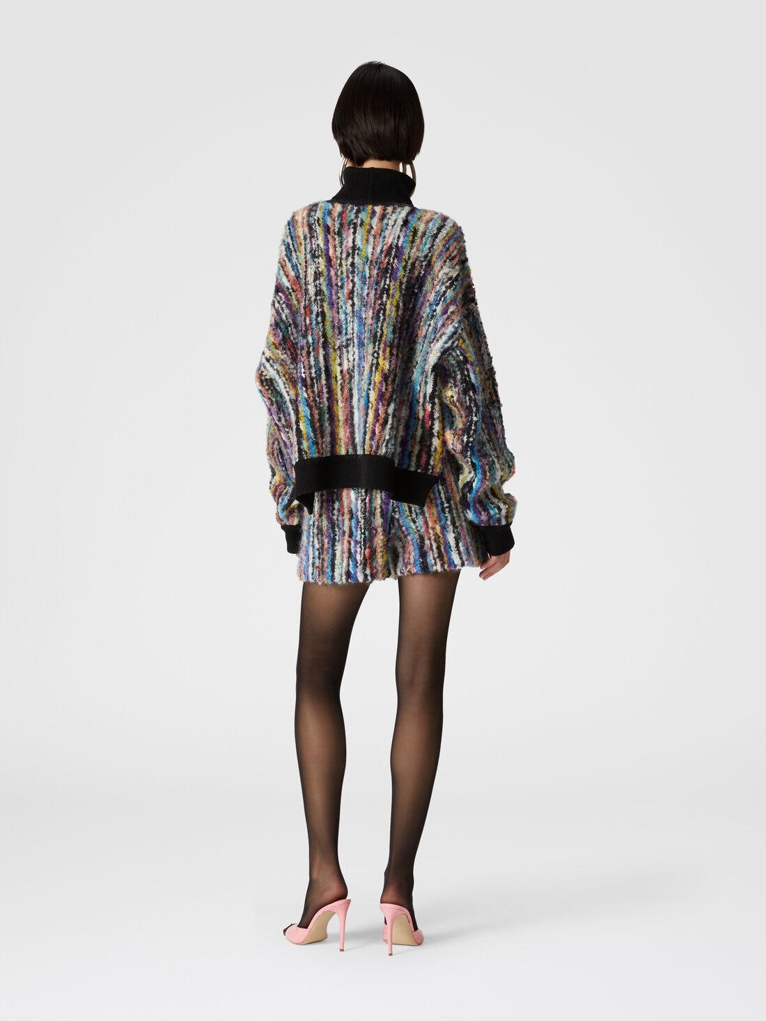 Wool and mohair bouclé shorts - 3