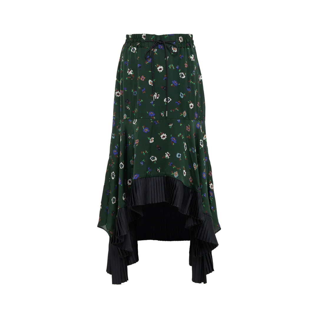 Floral Print Skirt - 1