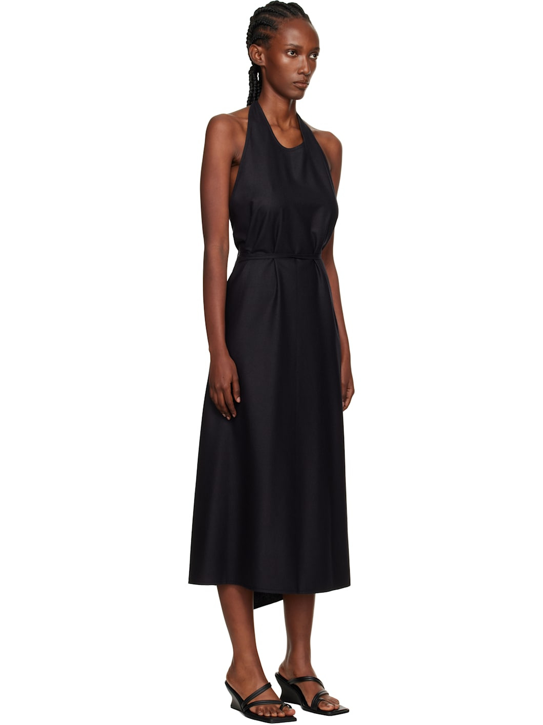 Black Apron Midi Dress - 2