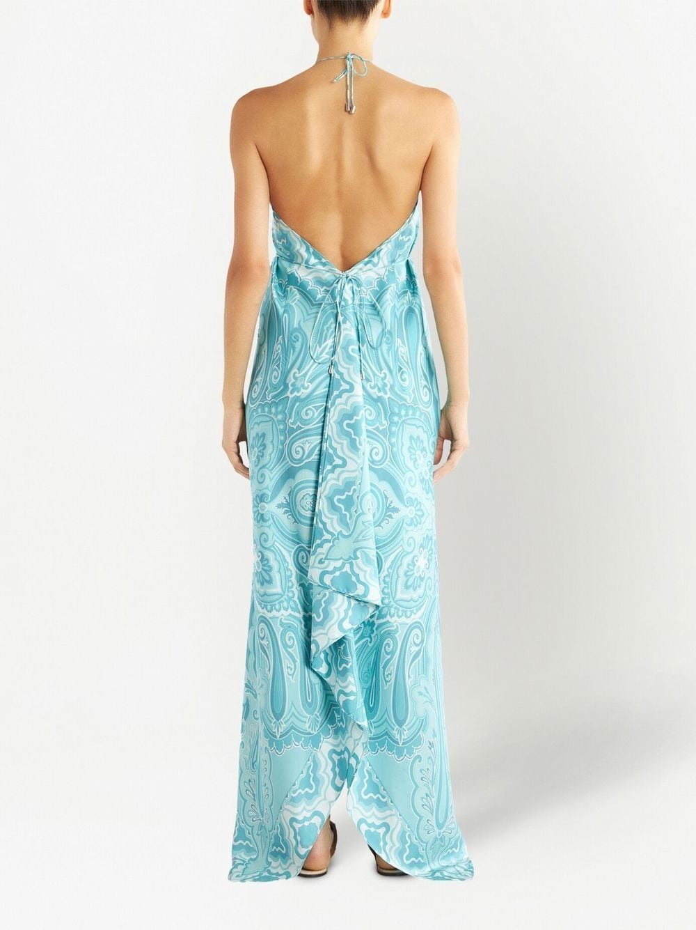 paisley-print draped maxi-dress - 3