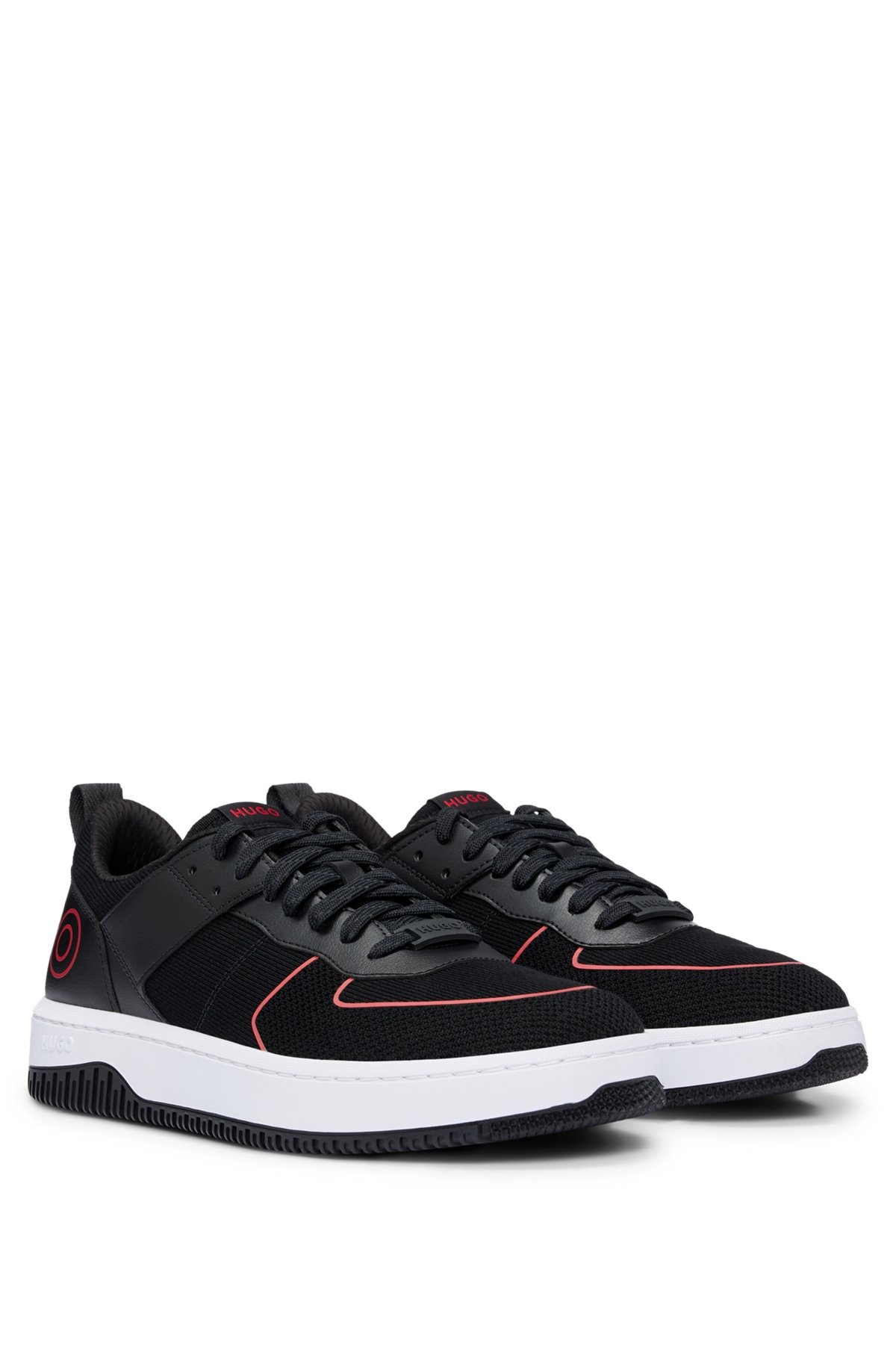 MIXED-MATERIAL TRAINERS WITH BRANDED BACKTAB - 2