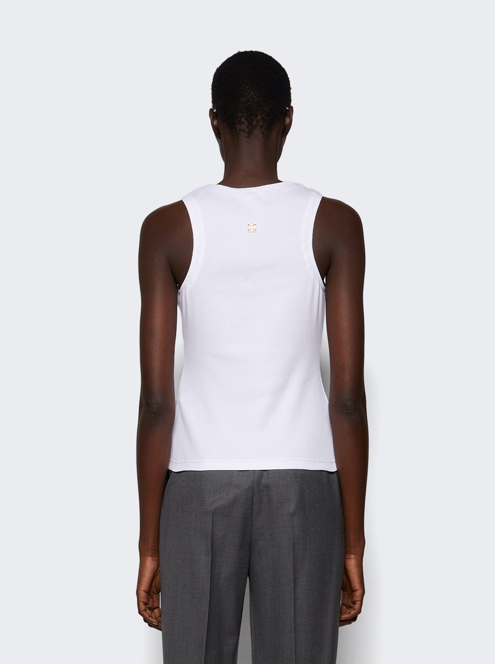 Lace Up Tank Top White - 4