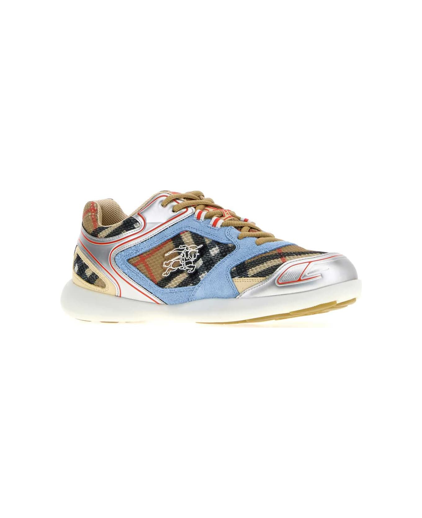 Multicolor Mesh And Suede Matrix Sneakers - 2