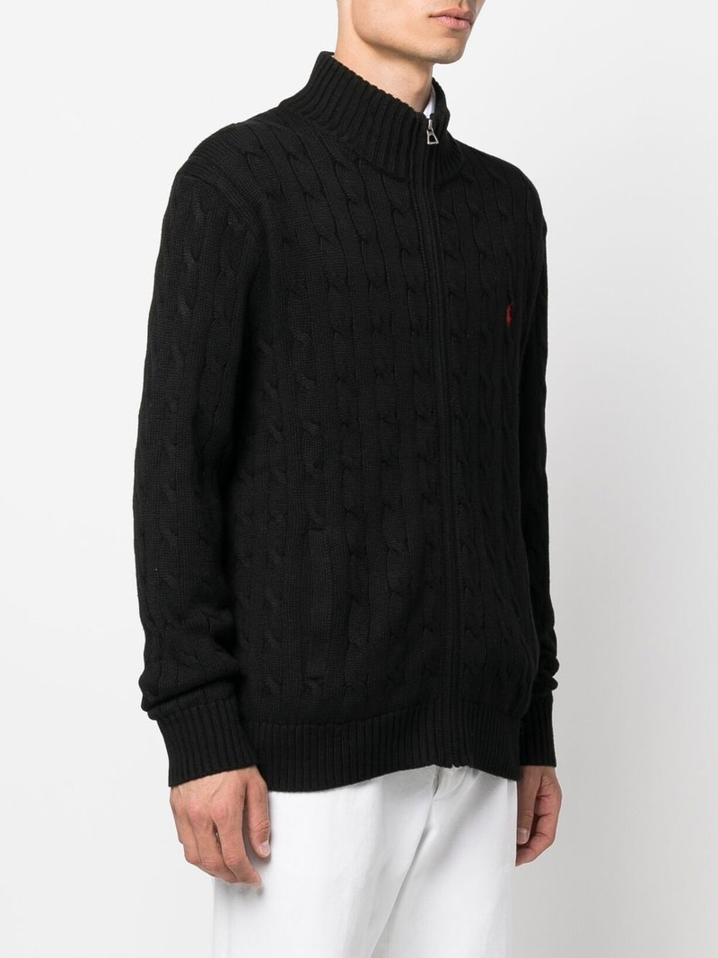 cable-knit half-zip jumper 3