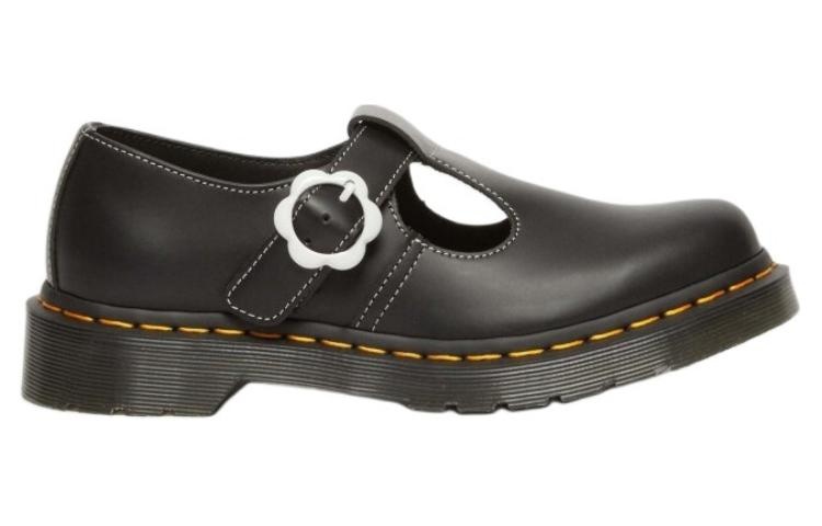 (WMNS) Dr. Martens Polley Smooth Leather Mary Janes 'Black' 31687001 - 2