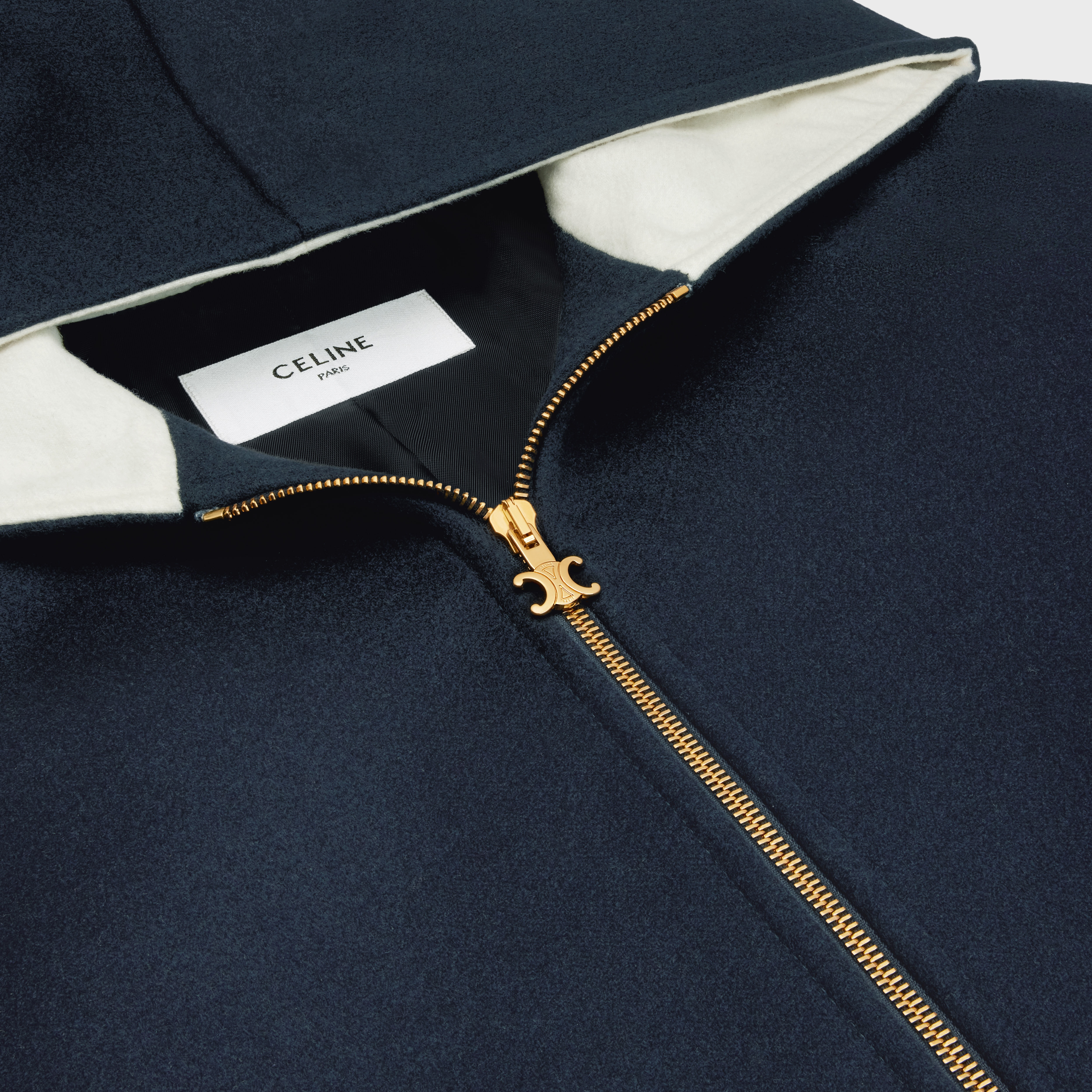 Hooded Teddy jacket in double face cashmere - 3
