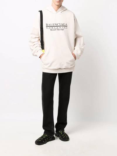 BALENCIAGA Retail Therapy logo hoodie outlook