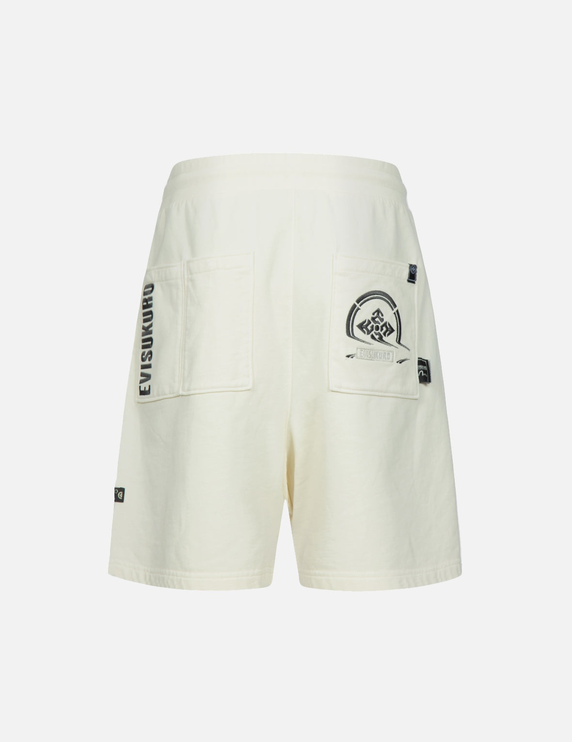 Distorted Kamon Embroidery Sweat Shorts - 2