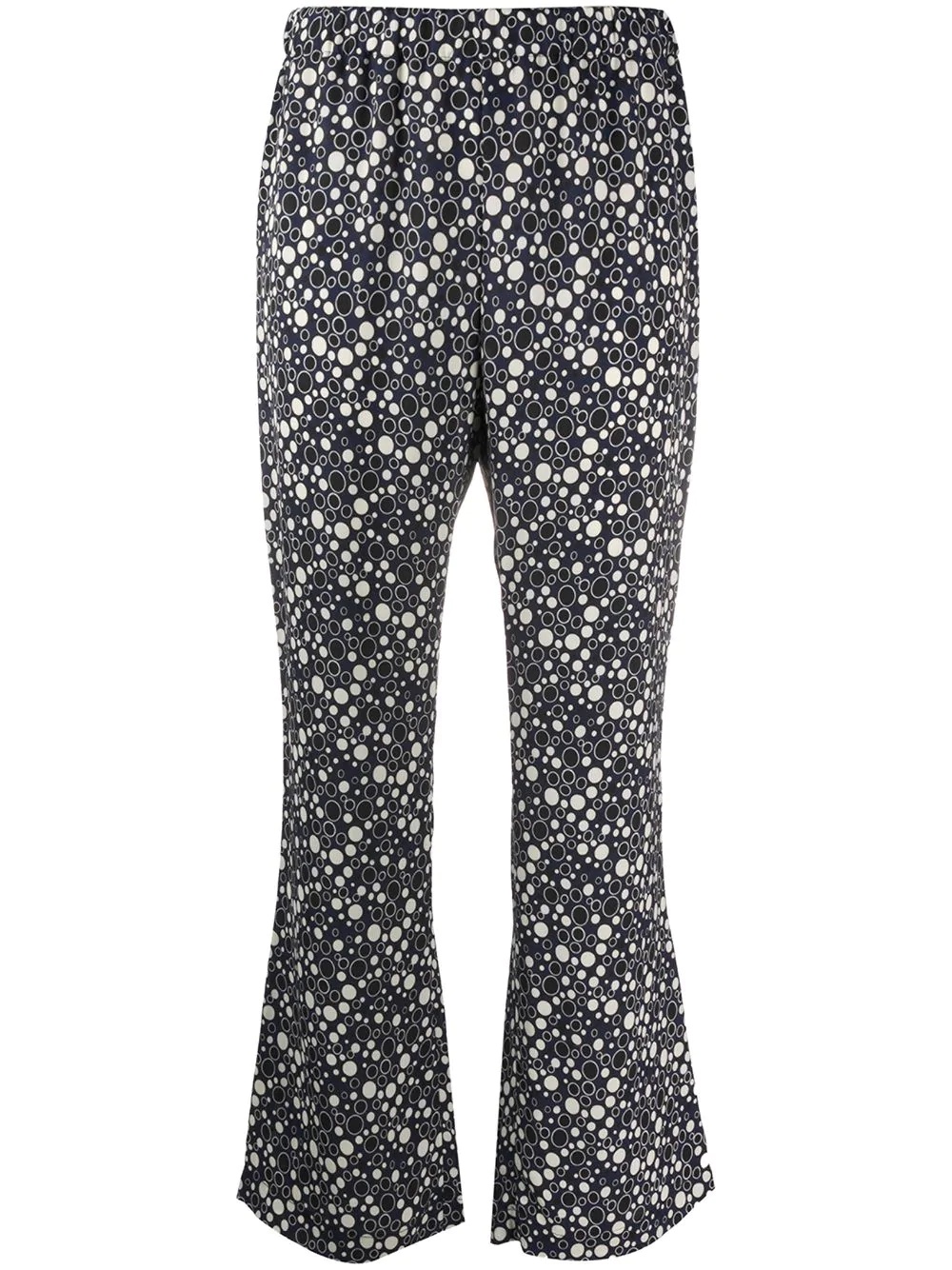 cropped flared trousers - 1